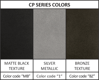 Powder Coat Colors Chart CP Series Only Powder Coat Colors Chart CP Series Only
